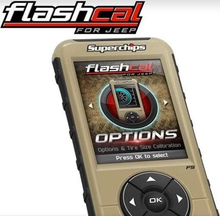 SUPERCHIPS FLASHCAL F5 IN-CAB TUNER,GASOLINE,COMPATIBLE WITH 2007-2018 JEEP JK WRANGLER